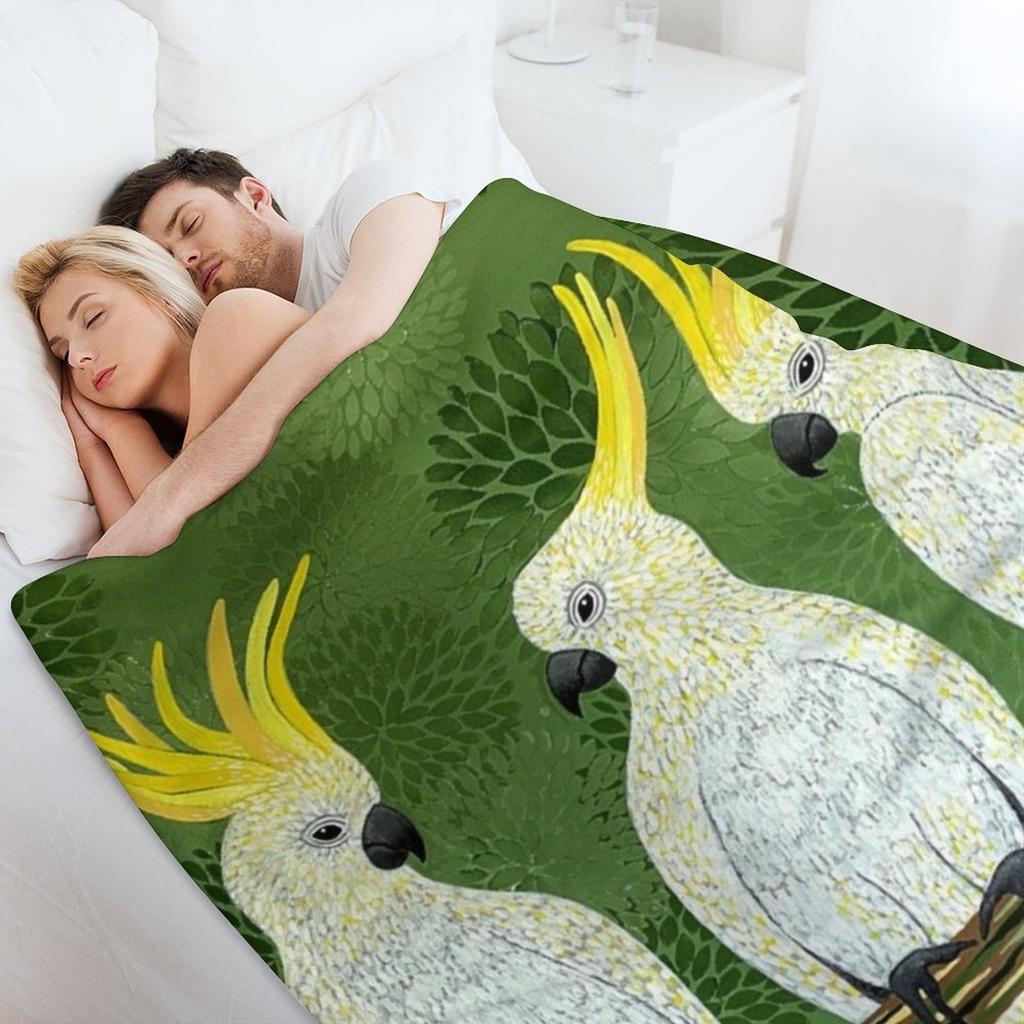Cockatoos Throw Blanket Hair Giant Sofa Cute bed plaid Blankets