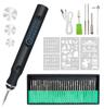 Cordless electric engraving pen with 3 adjustable speeds for jewelry, wood, metal, glass, stone