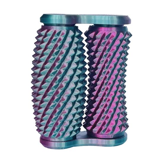 

3D-печатная колючая роликовая игрушка-непоседа для снятия тревоги и стресса для детей, подростков и взрослых, ручной рельефный массажный ролик, портативный сенсорный ролик с двумя рядами