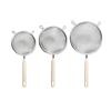 Durable 304 Stainless Steel Residue Filter With Plastic Handle Fine Mesh Strainer Flour Sieve Oil Skimmer Spoon Kitchen Utensils