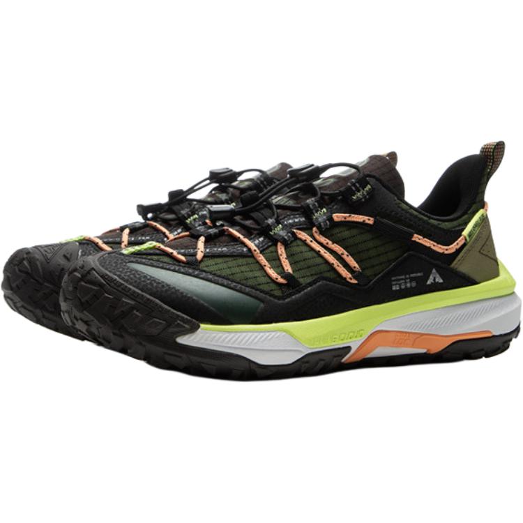 Li Ning Kids Yan Luan 3 V2 Comfortable Soft Non-Slip Wear-Resistant Breathable Support Low-Top Outdoor Shoes Kids outdoor shoes Black Green YKEV002-1