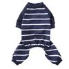 Pet pajamas striped four-legged clothes cotton printed dog clothes four-legged comfortable knitted pet clothes