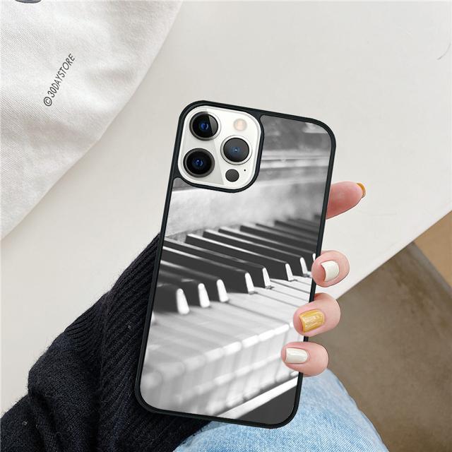 Piano Key Piano keys Phone Case Cover For iPhone 17 Air 15 16 14 13 12 Pro Max 11 Pro Max Plus Coque Shell