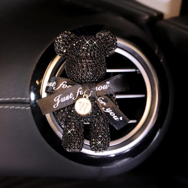 New Car Bear Air Freshener and Bear Auto Rearview Mirror Pendant Air Vent Perfume Parfum Flavoring for Auto Interior Accessories