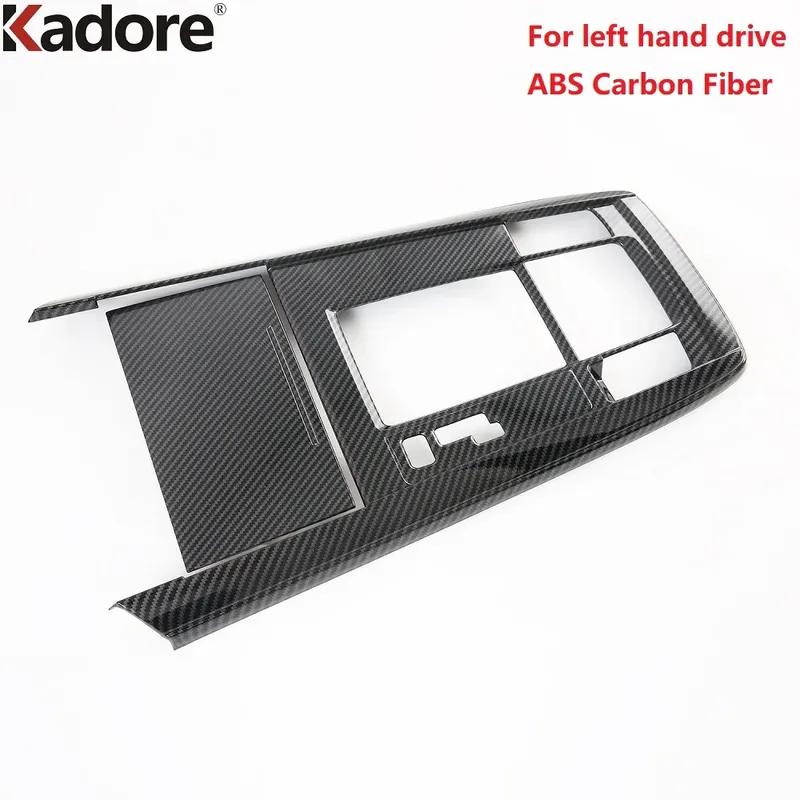 Car Center Console Gear Shift Box Panel Cover Trim For Mazda CX30 CX-30 - 2024 Carbon Fiber Interior Accessories