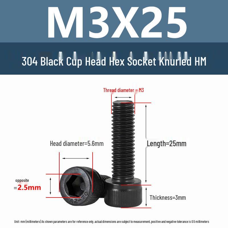 Yigu 304 Stainless Steel Hex Socket Cylindrical Head Screws: M2-M5 Bolts, M6-M12 Screws