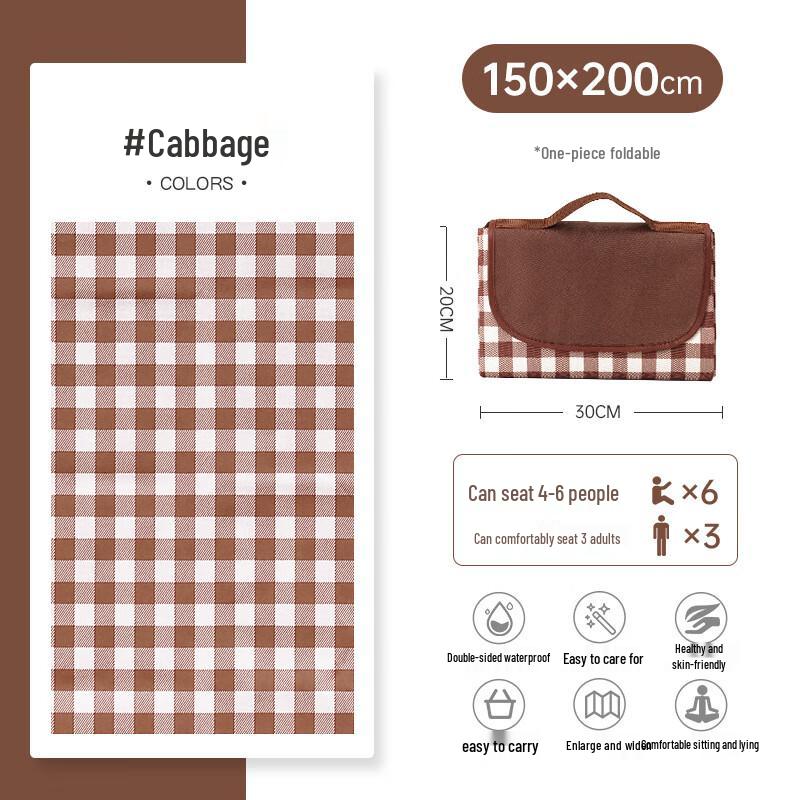 OEING Outdoor Picnic & Camping Mat 1.5m x 2m