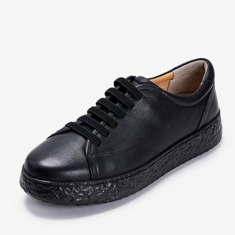 Young Age ESquire Young Age Men S goatSkin Bumpy SneakerS Black
