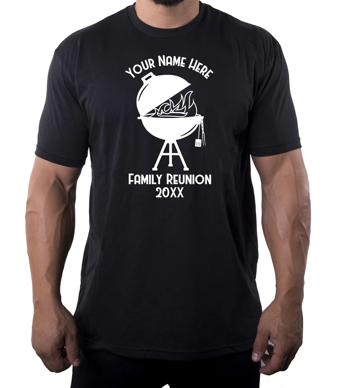 Flame Grill with custom name and Date -Family Reunion Men s T-Shirts XL
