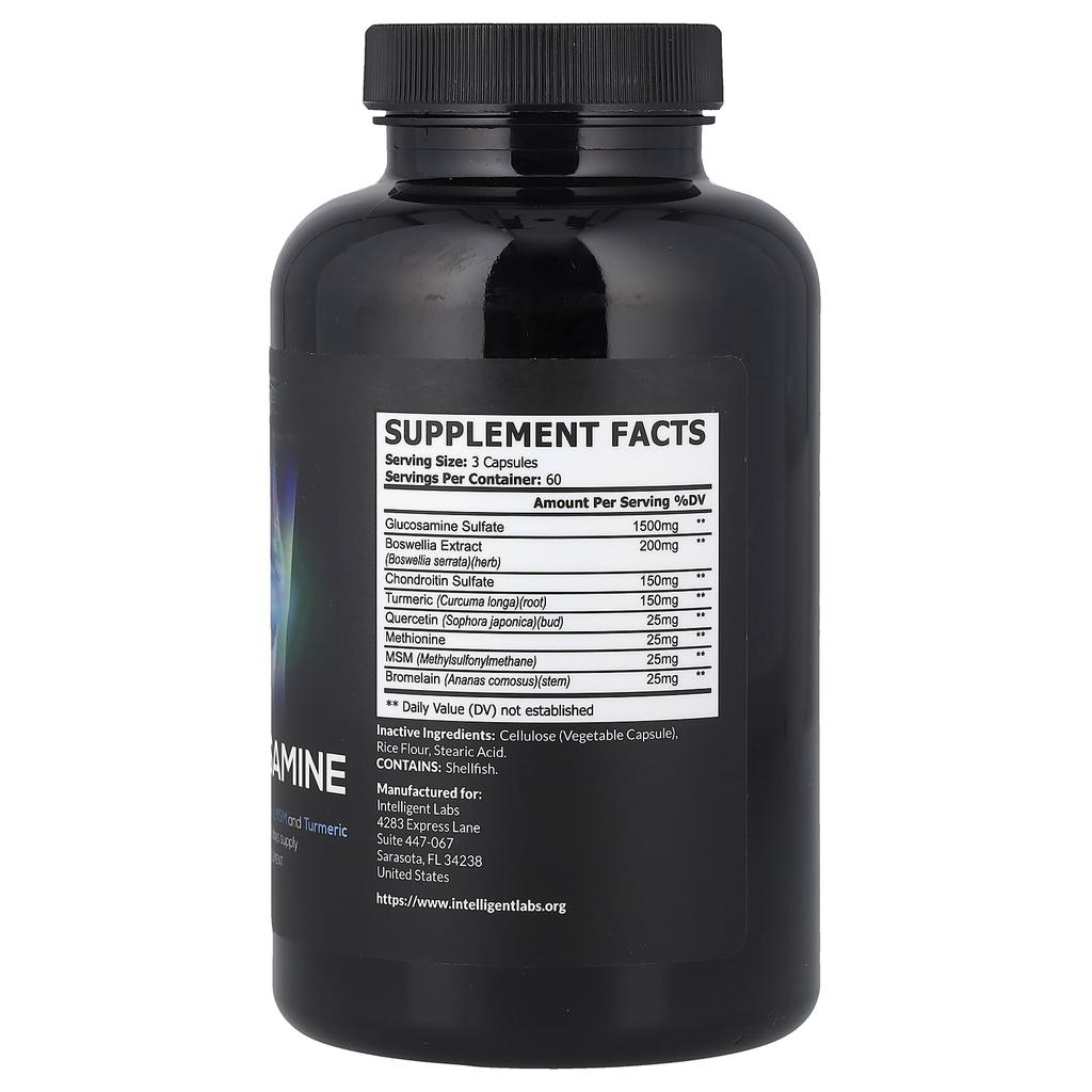 Intelligent Labs, Glucosamine, 180 Capsules