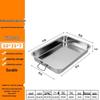 FATTBAO Stainless Steel Deep Rectangular Serving Tray with Handles