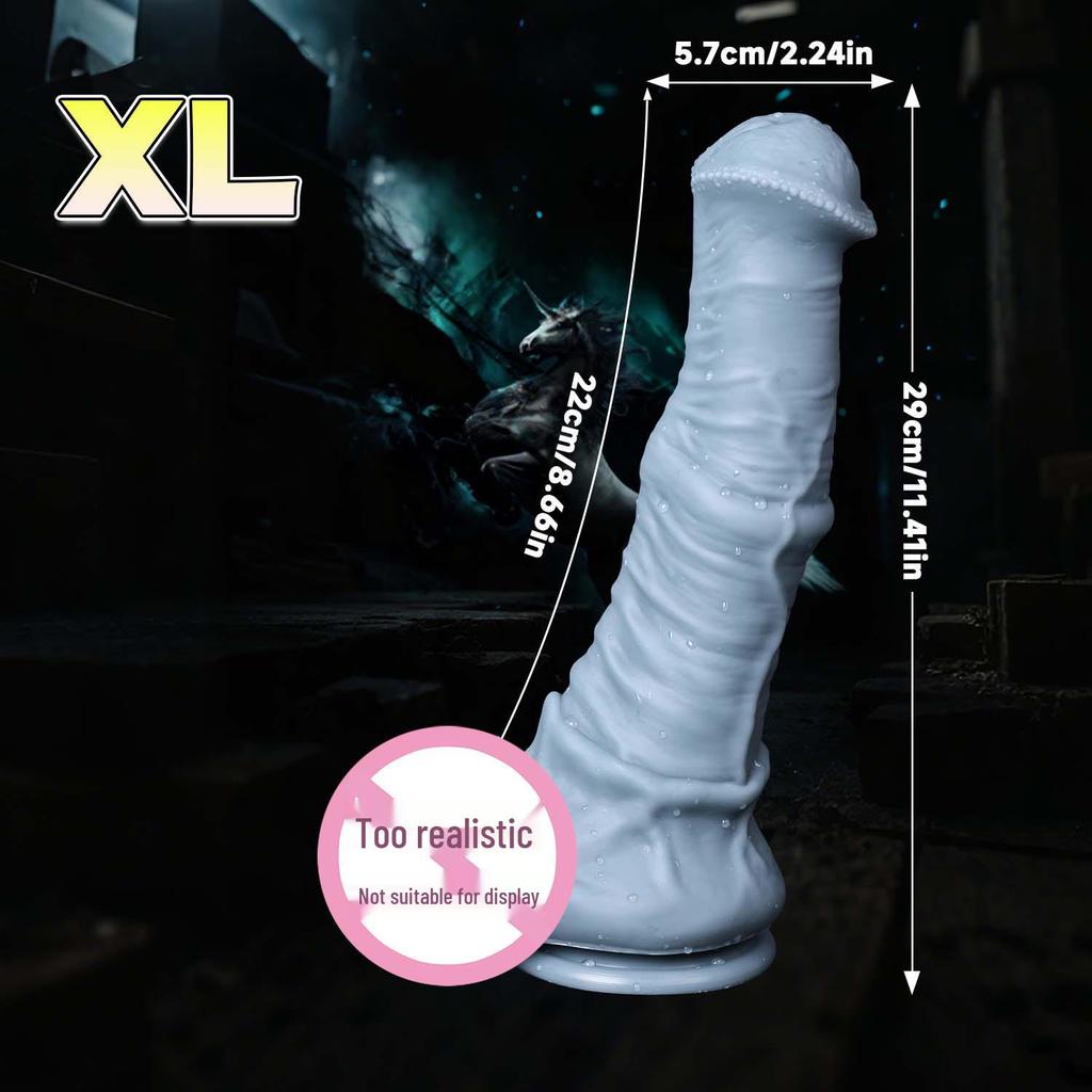 Extra-Large Silicone Horse Phallus - Realistic Animal Toy for Men and Women