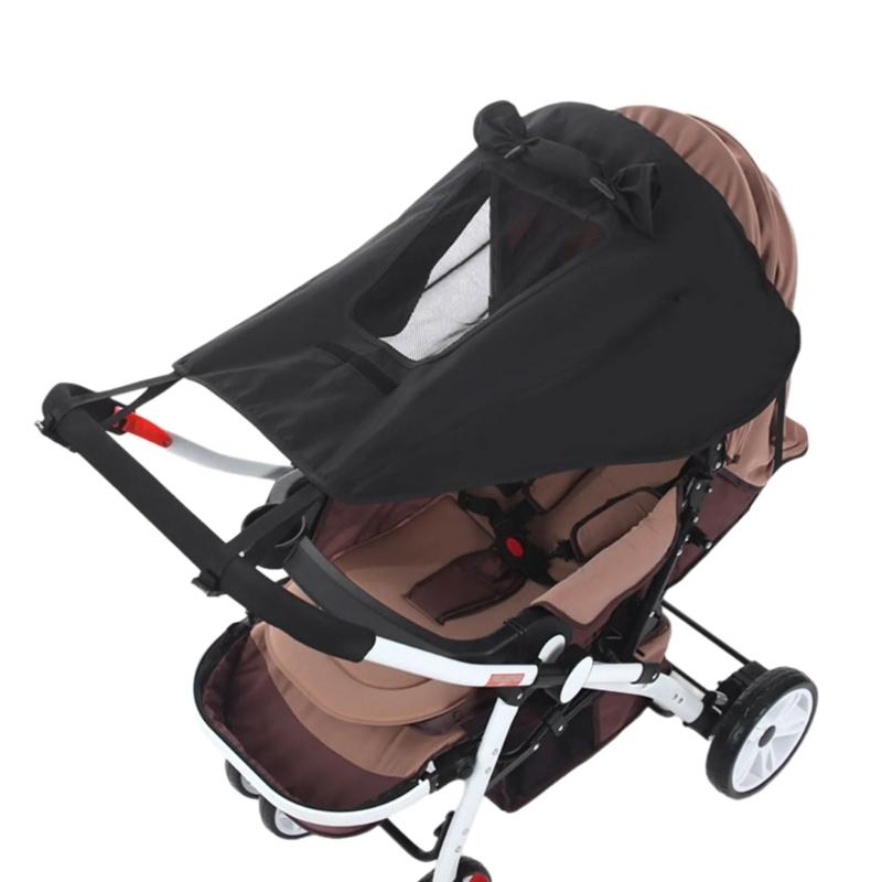 Baby Kinderwagen Sonnenschutz Kinderwagen Abdeckung Regenschutz mit Verstellbarem Befestigungsband für Draußen Reisen Täglich