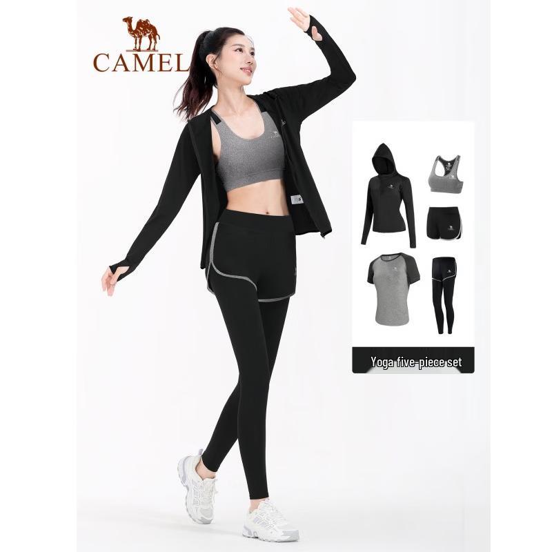 CAMEL Women s Yoga & Fitness Short Sleeve Set XXXL