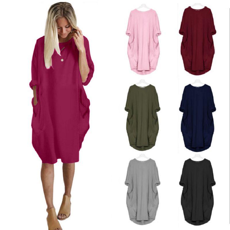 Elegant Women Stretch Loose Baggy Jumper Tops With Pockets For Perfect Party Look