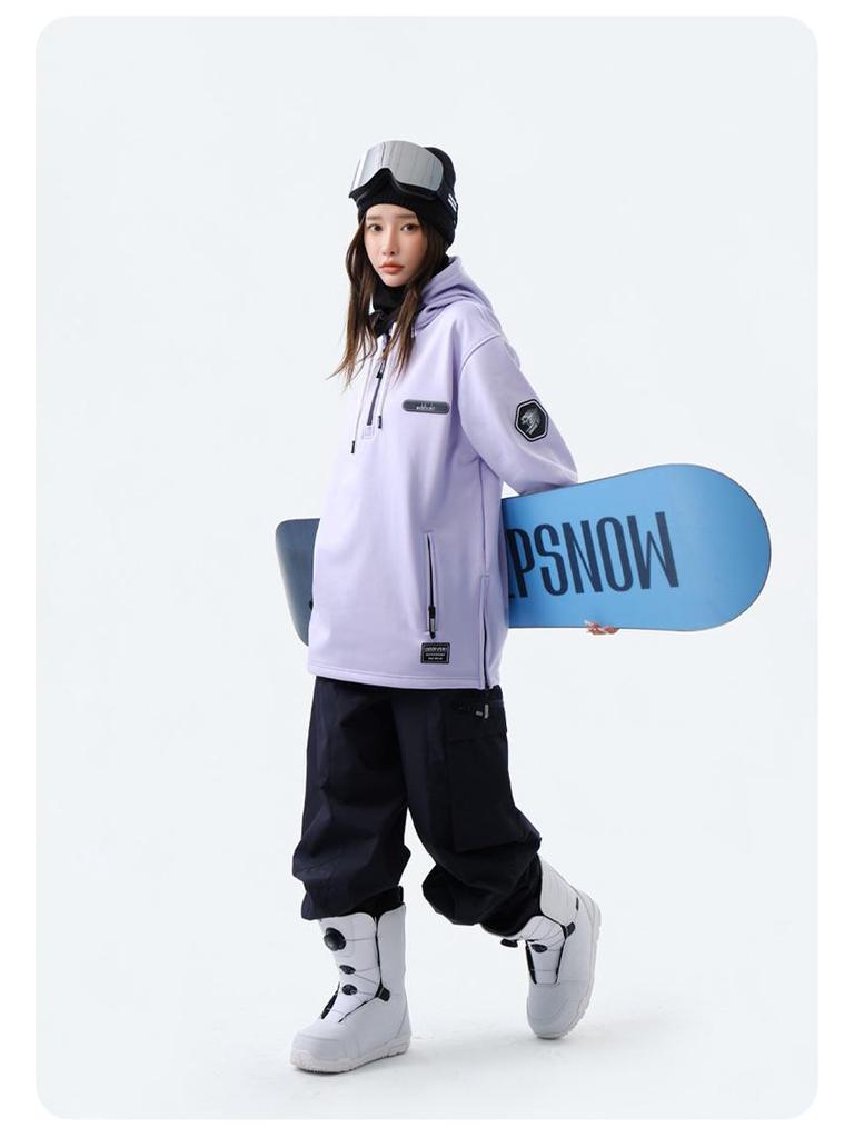Oddivski Women's Soft Shell Ski Suit: Windproof Waterproof Hoodie Snowboard Jacket