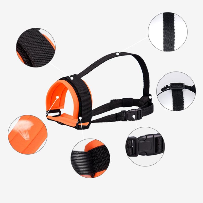 Pet Munskydd Justerbar Andningsbar Anti-biting Anti-barking nosparti för stora medelstora små hundar