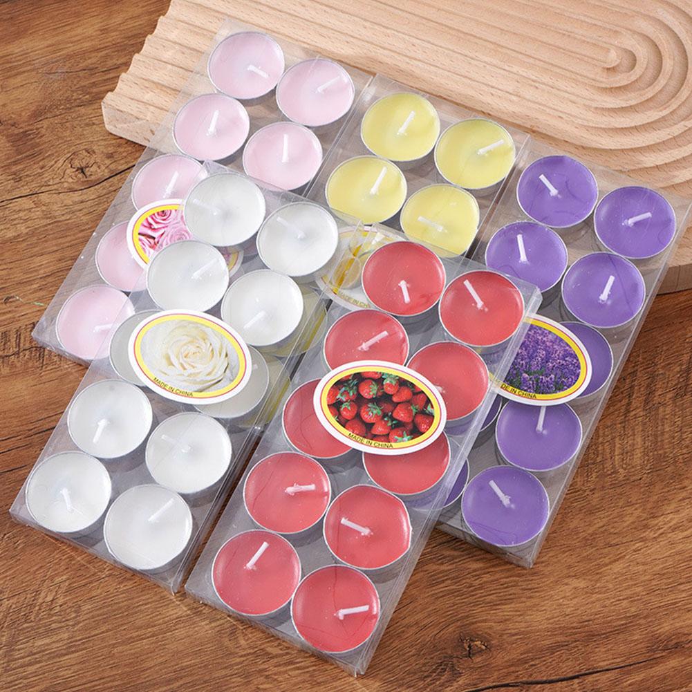 10Pcs Romantic Tea Candle Decorations Smokeless And Odorless Candles Wedding Supplies Romantic Decor Creative Love Candle