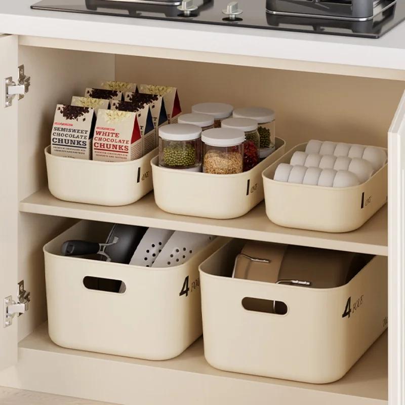 Stackable Storage Box with Lid Dustproof Cosmetics Clothing Grocery Storage Trunk Snack Storage Container Toy Storage Bin Basket
