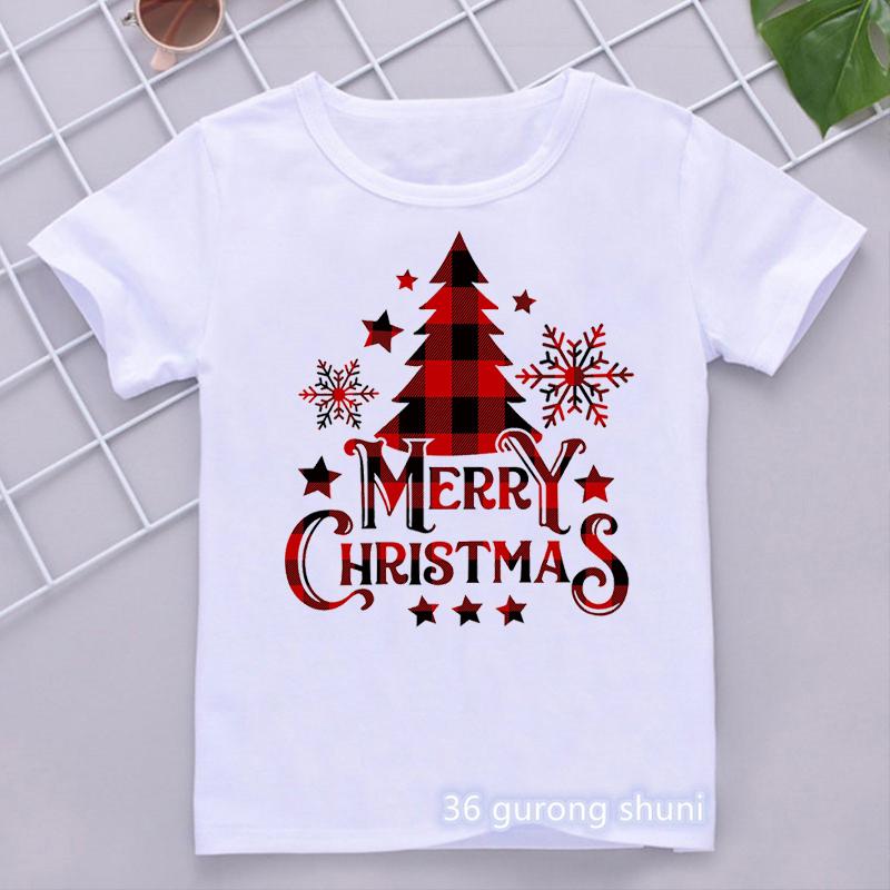 Fröhliche Weihnachten Weihnachtsmann Auto Grafikdruck T-Shirt Mädchen/Jungen Kinderkleidung Lustig Harajuku Kawaii Kinder Sommer Tops Shirt
