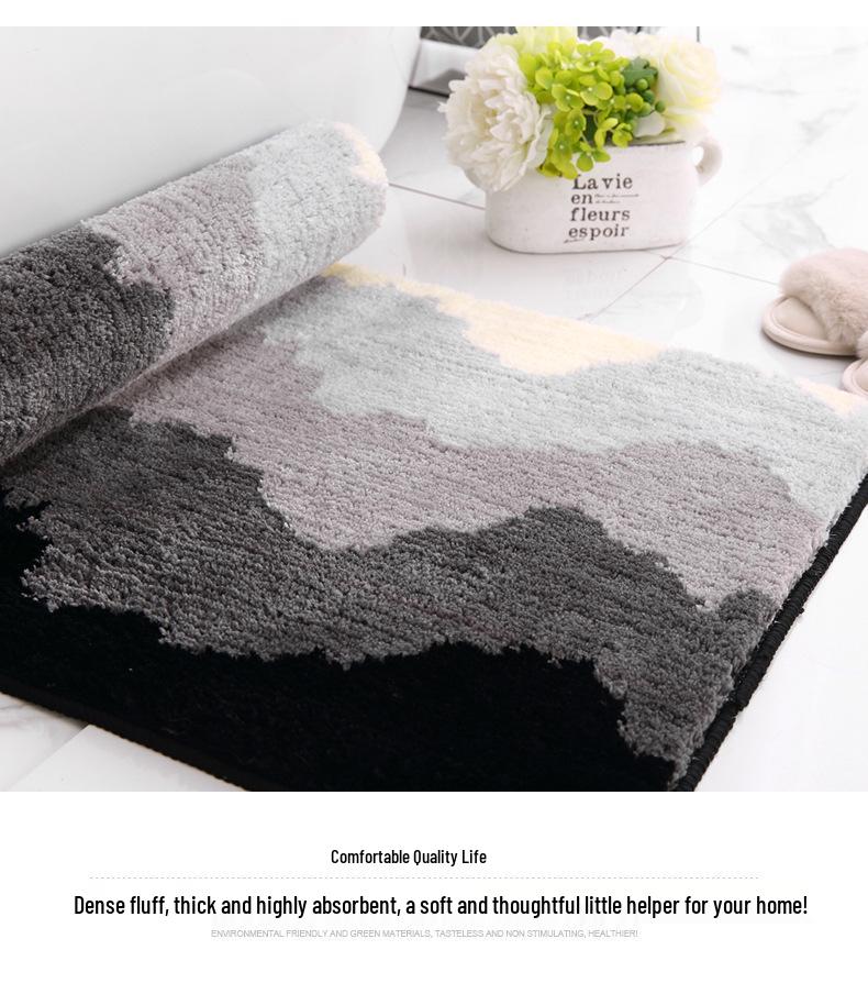 Water-Absorbent Bathroom & Toilet Anti-Slip Mat, Entrance & Bedroom Doormat