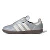 Adidas Samba OG Matte Silver Patent Unisex Sneakers Grey Chalk-White Better-Scarlet JQ0012