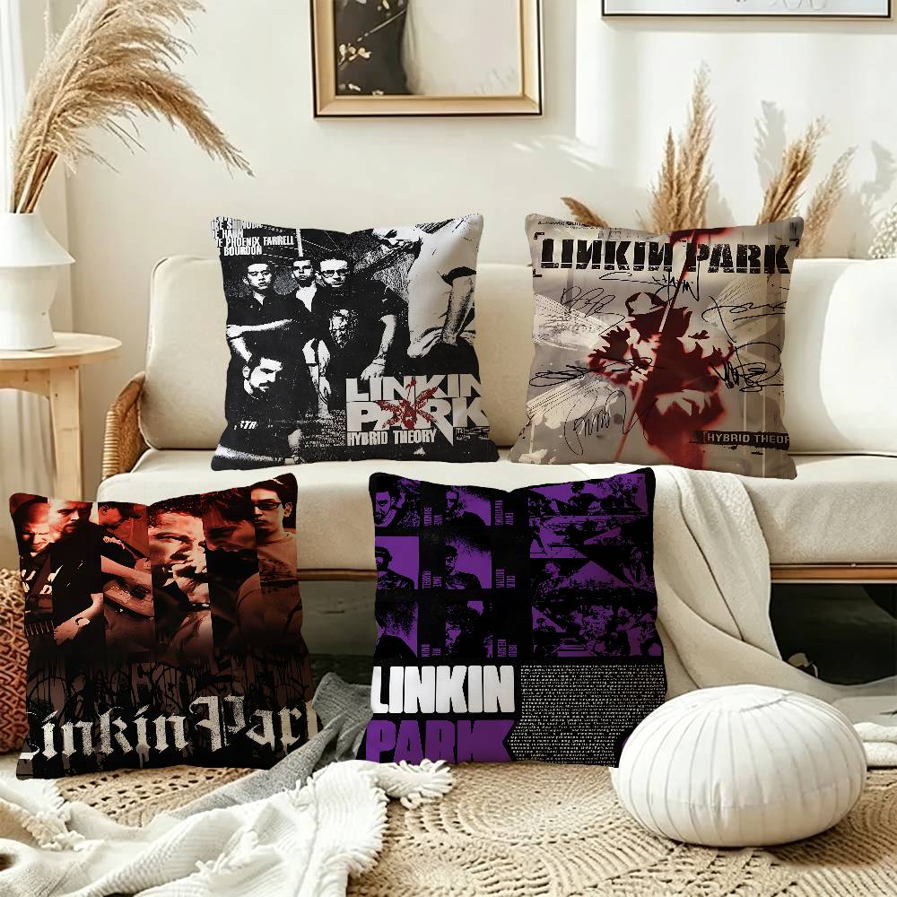 Band LLinkin Cool PPark Cushion Cover Pillow Cover Decor Pillowcase Printed Cushion Case for Couch
