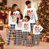 Family Matching Christmas Print Loungewear Set Neck Long Sleeve and Long Pants