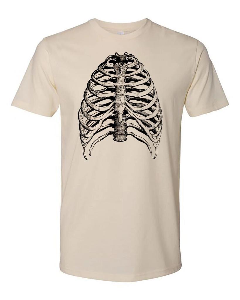 Cottage Cult Clothing Tee T Shirt Cotton Medical Anatomy Victorian Art Ribs #2