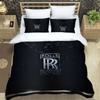 Copripiumino con motivo personalizzato R-Rolls-Royce con federe Set di biancheria da letto in microfibra stampato digitalmente 3D Singolo Matrimoniale Queen King