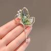 Pinkdudu Korean Green Butterfly Brooch Romantic Luxury Creative Purple Resin Metal Brooch Pins for Women Jewelry