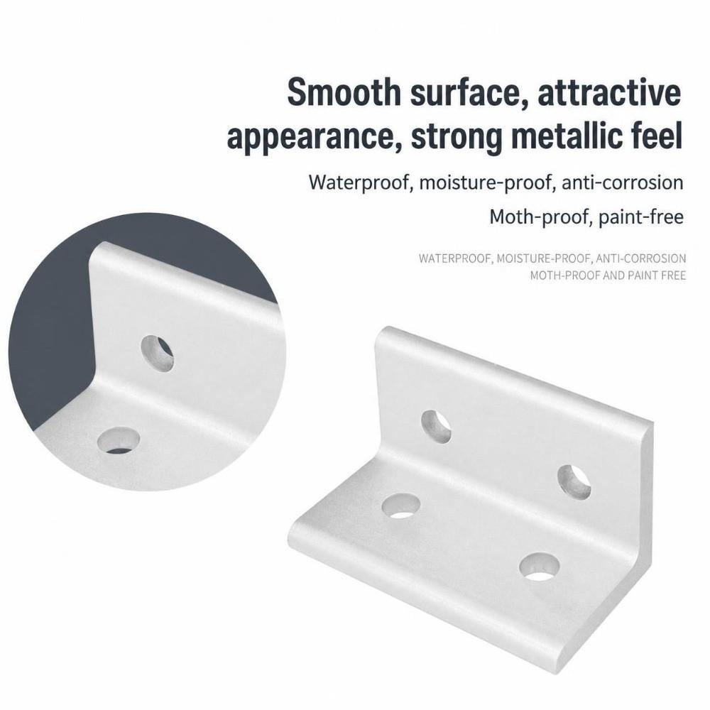 Flat Shape Aluminum Angle Bracket Solid Body Right Angle Bracket For Workbench Build