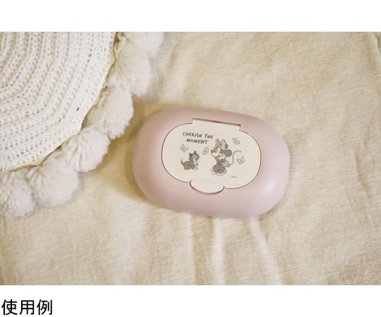 Nishiki Kasei Minnie Mouse Baby Wipe Case, PBE, 1 piece, 69-5713-25