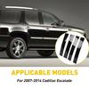 4PC Gloss Black For Escalade 2007-2014 Cadillac Door Pillar Post Car Accessories