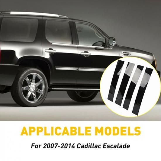 4 шт. Глянцевый черный Для Escalade 2007-2014 Cadillac Стойка двери Автомобильные аксессуары