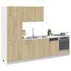 VidaXL Set of 7 Kitchen Furniture "Lyon" In Sonoma Oak 3307654