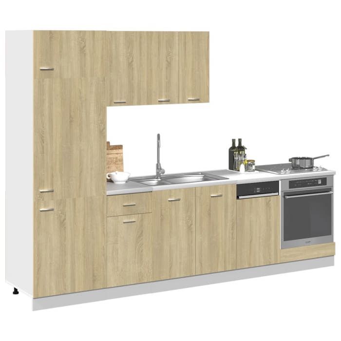 VidaXL Ensemble de 7 meubles de cuisine "Lyon" en chêne Sonoma 3307654