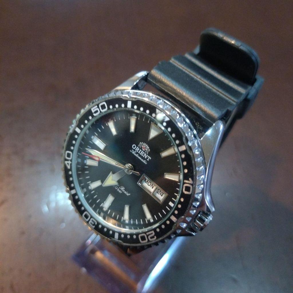 Used ORIENT Mako Automatic Watch Black Dial
