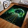 Next Day Shipping Dark Train Tunnel Printed Carpet for Bedroom Living Room Bedside Sofa Floor Mat Modern Home Decor Rug Gifts