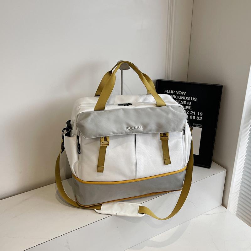 Travel bag Large capacity women's trolley case Boarding bag Luggage bag Dry and wet separation Sports fitness bag Crossbody bag