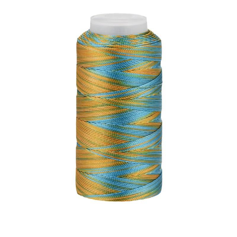 18-Strand Variegated Yarn Bracelet Weaving Cord – Gradient Dragon Scale Koi Thread DIY Material