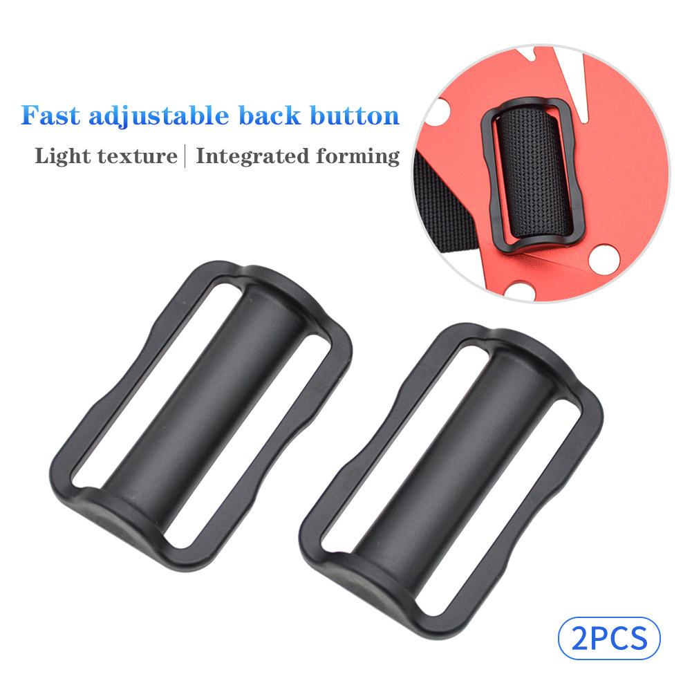 2PCS Tri Glide Slider, Plastic Steel Tri Glide Slide Buckle Strap Sliders Adjusters Diving Double D-ring Weight Belt Keeper Slider Stopper Holder For