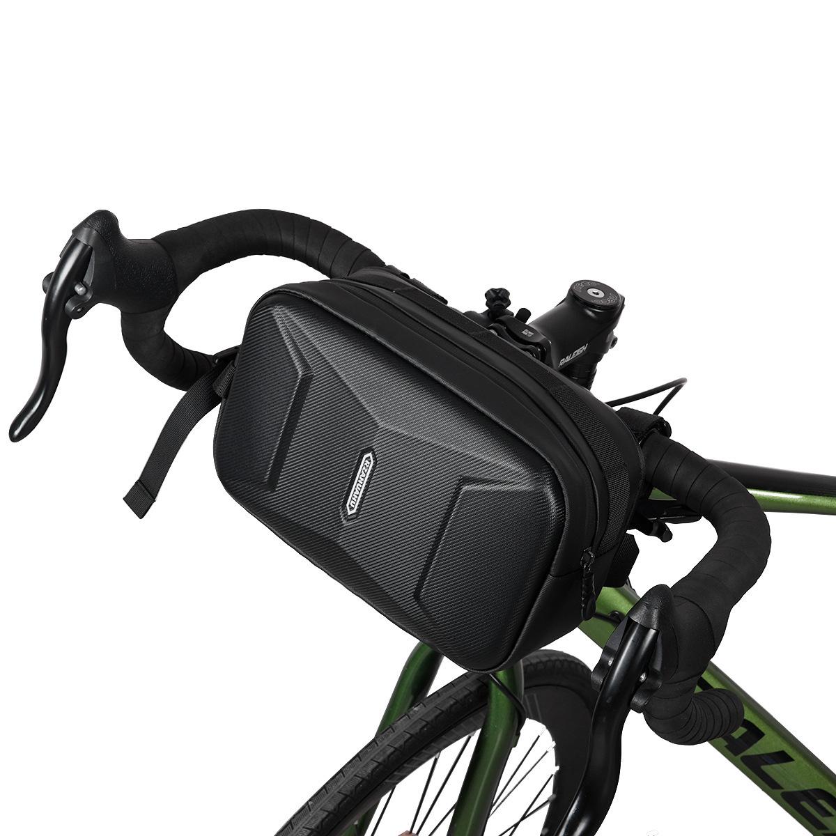 Large Capacity Front Beam Handlebar Bag - Hard Shell Crossbody for Bicycle & Electric Scooter 25x8x16 cm чёрный