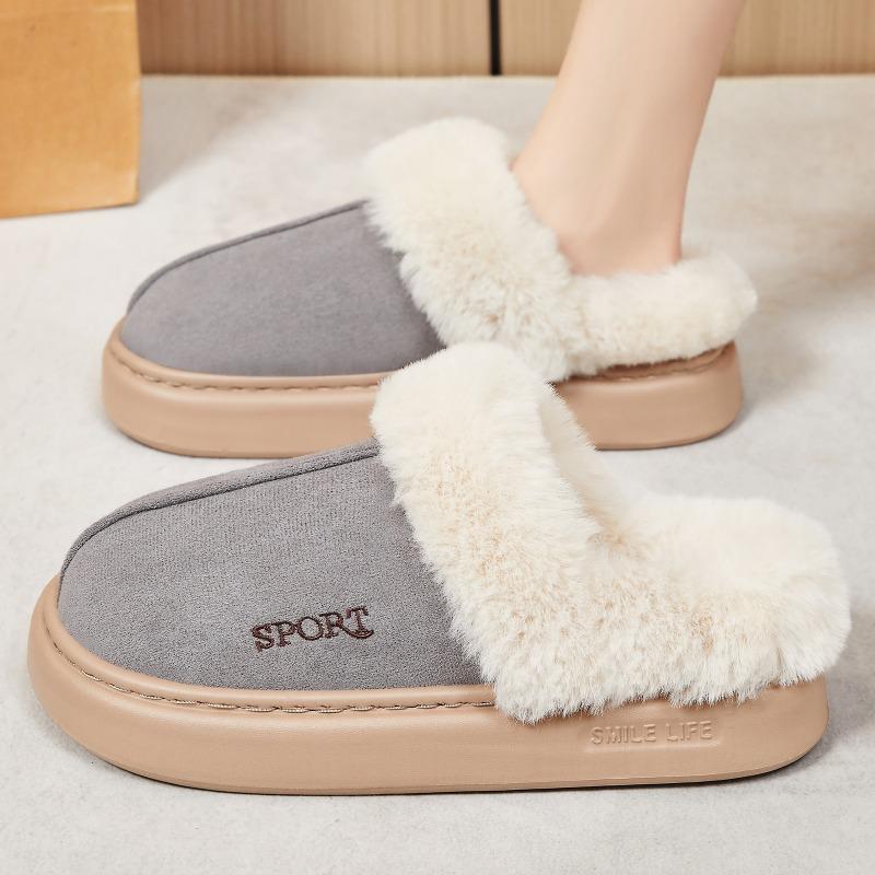 Cotton shoes winter women's large size cotton slippers piled thickened snow boots short boots warm cotton boots