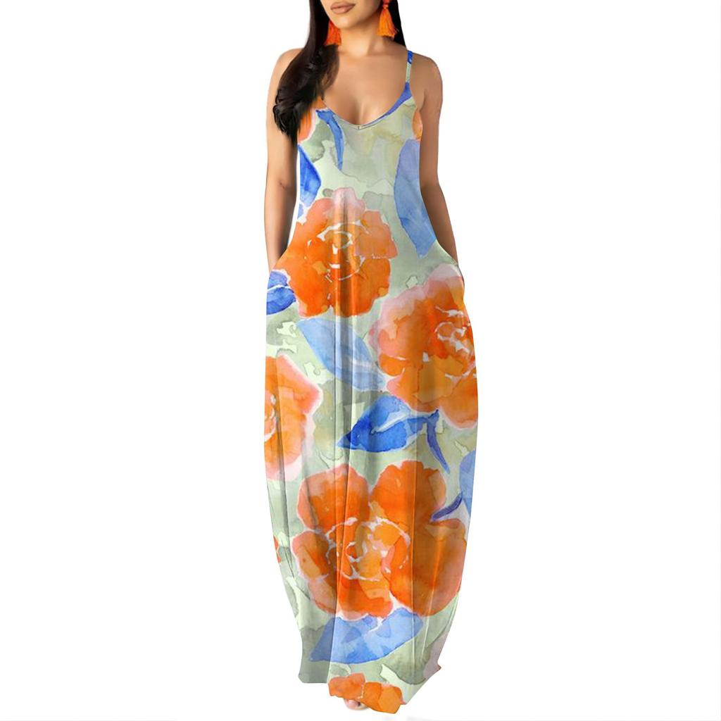 Women's Dress Sleeveless Casual Length Floor-length Dress