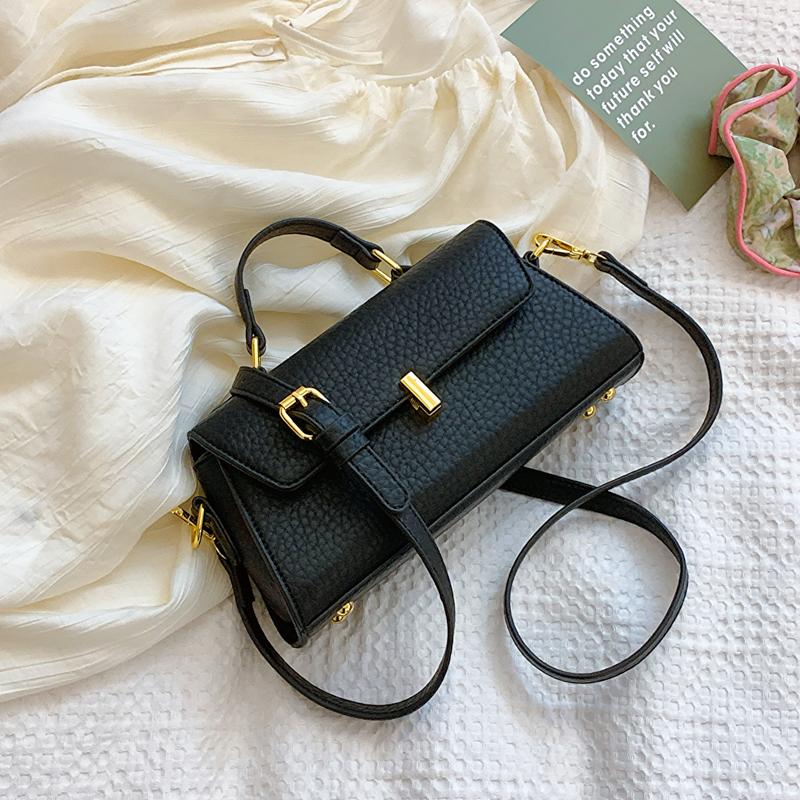

Spring Summer Lychee Textured Small Square Bag Classic Flap Design Small Handbags for Women Fashion Crossbody Bag
