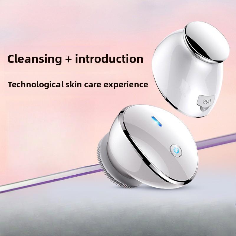 

Pore Cleaning Vibration Skin Rejuvenation Beauty Eye Introducer, Electric Silicone Cleansing Face Brush 79 * 69 * 67mm