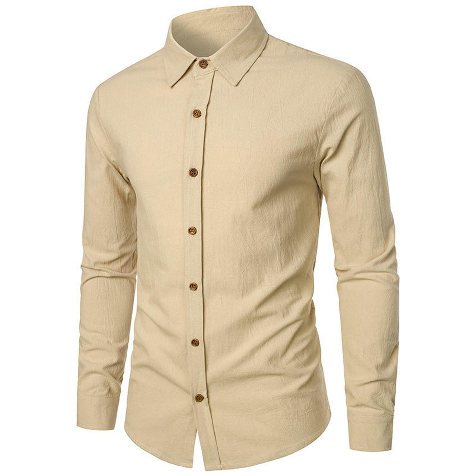 

Мужская рубашка с длинными рукавами, повседневная однотонная рубашка в сочетании с рубашкой L