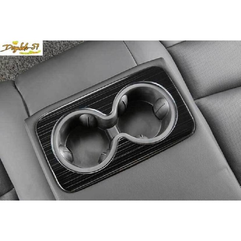 For Cadillac XT6 - Black Titanium Rear Water Cup Panel Frame Trim