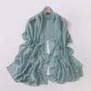Pearl Chiffon Scarf With Ceramic Diamond Long Shawl For Women